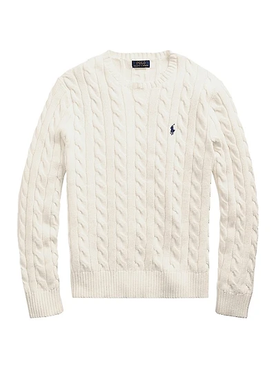 Cable-Knit Cotton Sweater