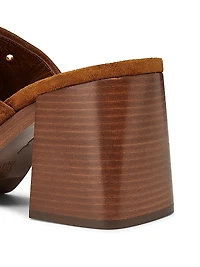 Velour 80MM Grommeted Suede Mules