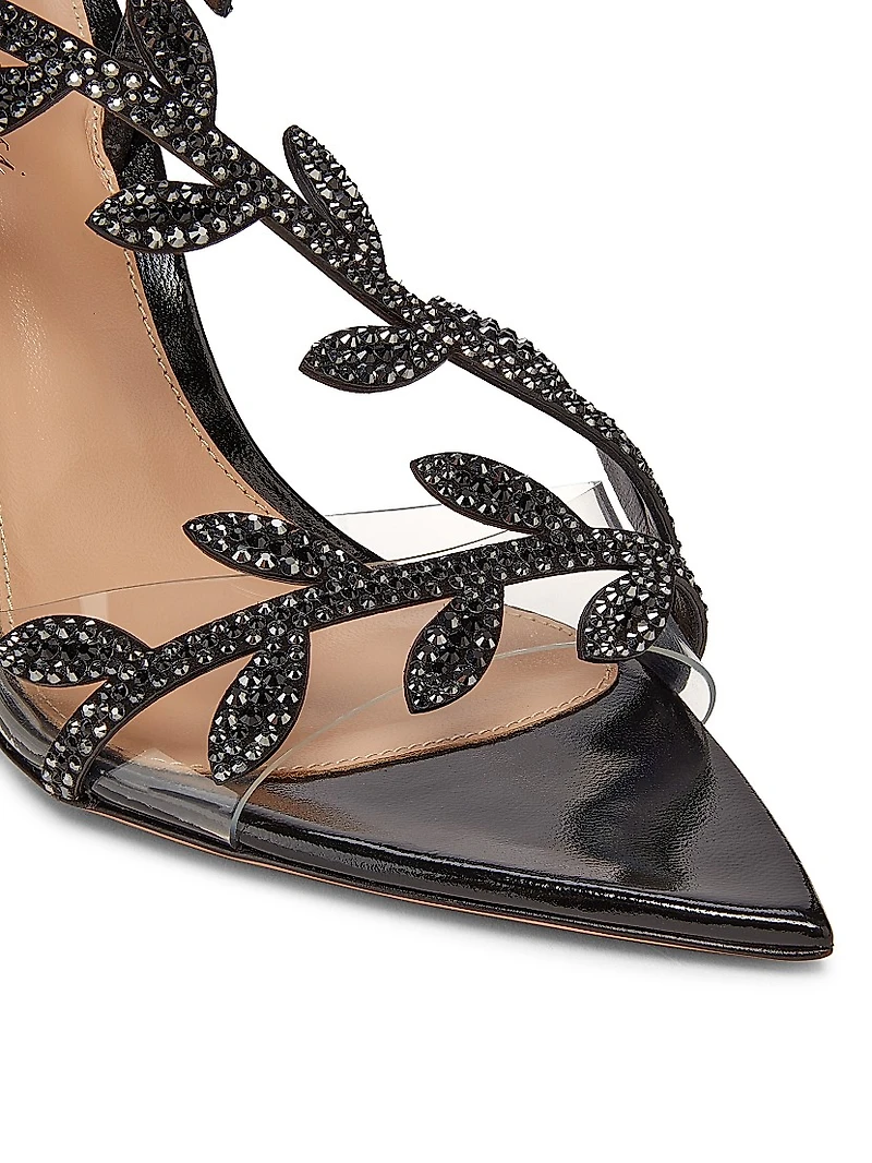 Crystal Flavia 105MM Leather Sandals