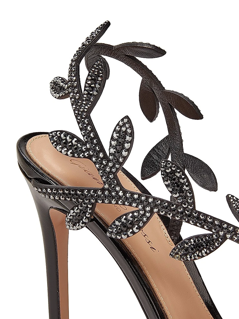 Crystal Flavia 105MM Leather Sandals