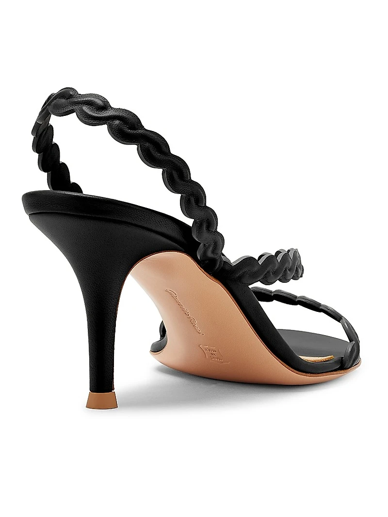 G32516 Nappa 70MM Leather Slingback Sandals