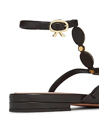 Embellished Leather Sandals