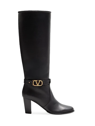VLogo 75MM Signature Calfskin Boots