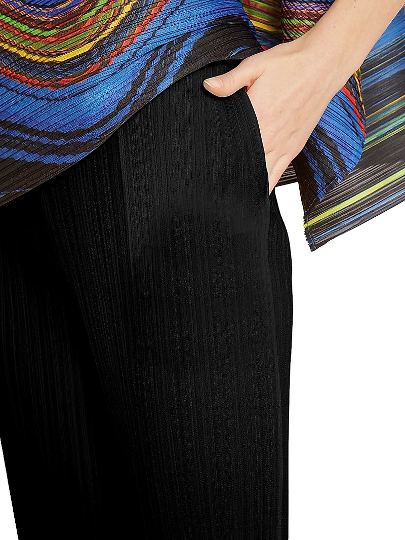 Basics Pleated Pull-On Pants