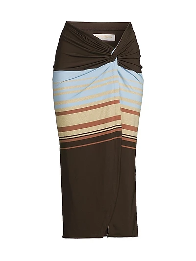 Xana Metallic Striped Twist Sarong
