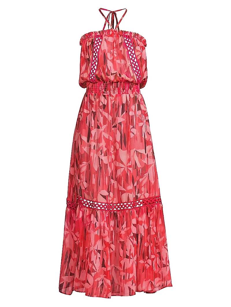 Miranda Floral Halterneck Maxi Dress