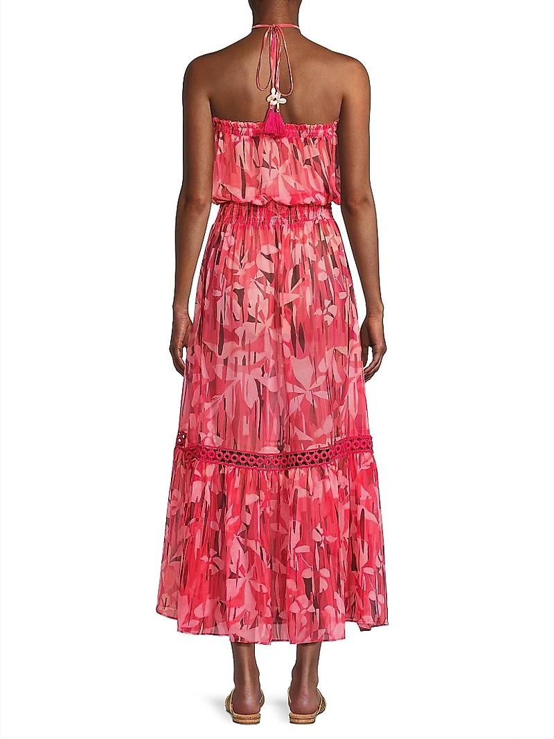 Miranda Floral Halterneck Maxi Dress