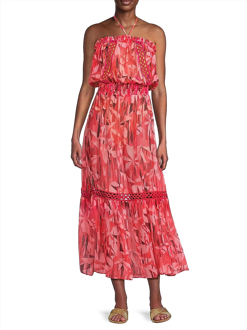 Miranda Floral Halterneck Maxi Dress