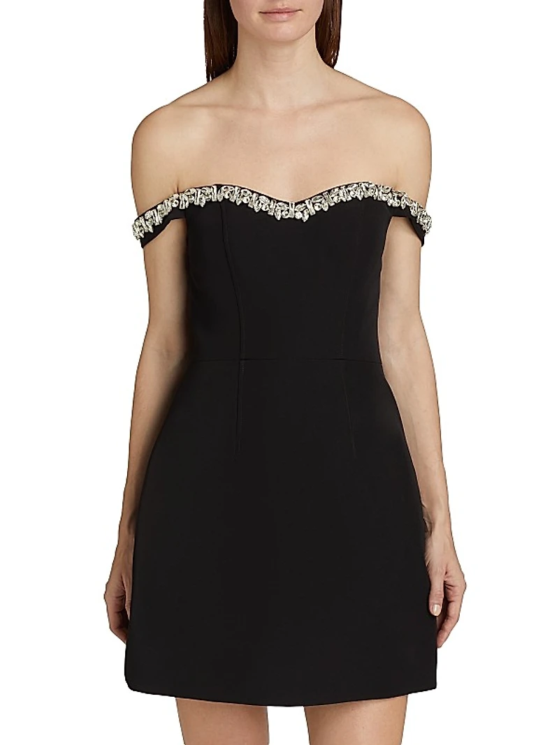 Blaire Embellished Off-The-Shoulder Minidress