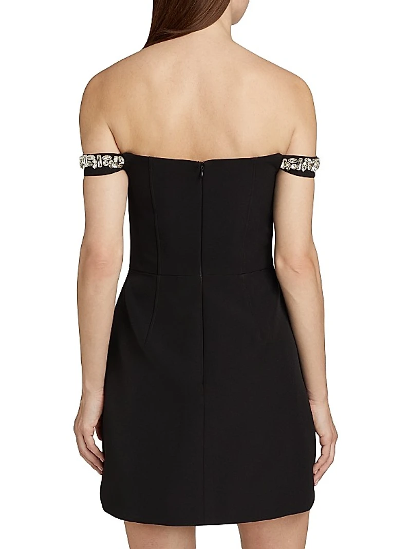 Blaire Embellished Off-The-Shoulder Minidress