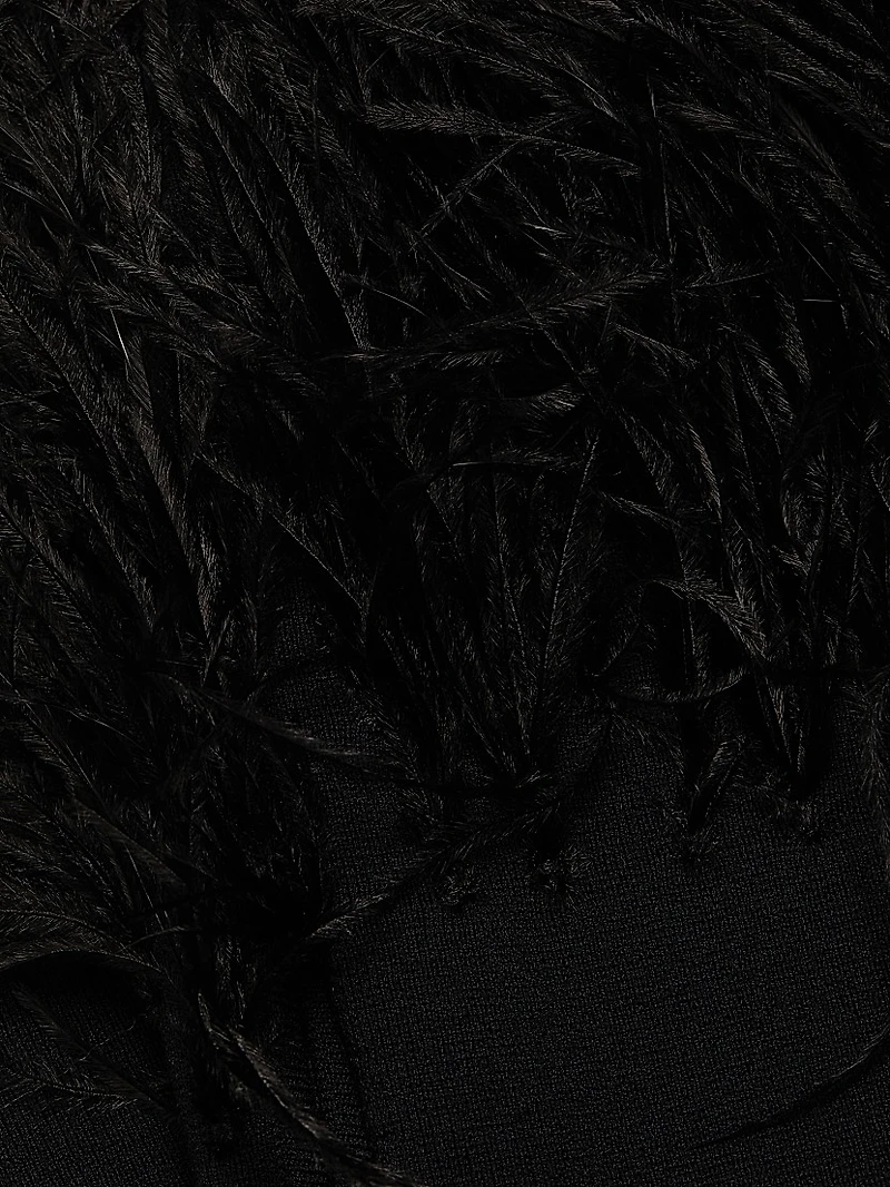 Lisette Feather Strapless Gown