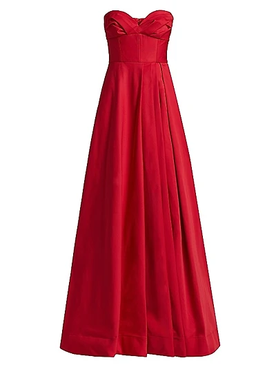 Sabine Strapless Fit & Flare Gown