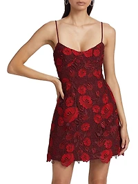 Arielle Metallic Lace Sleeveless Minidress