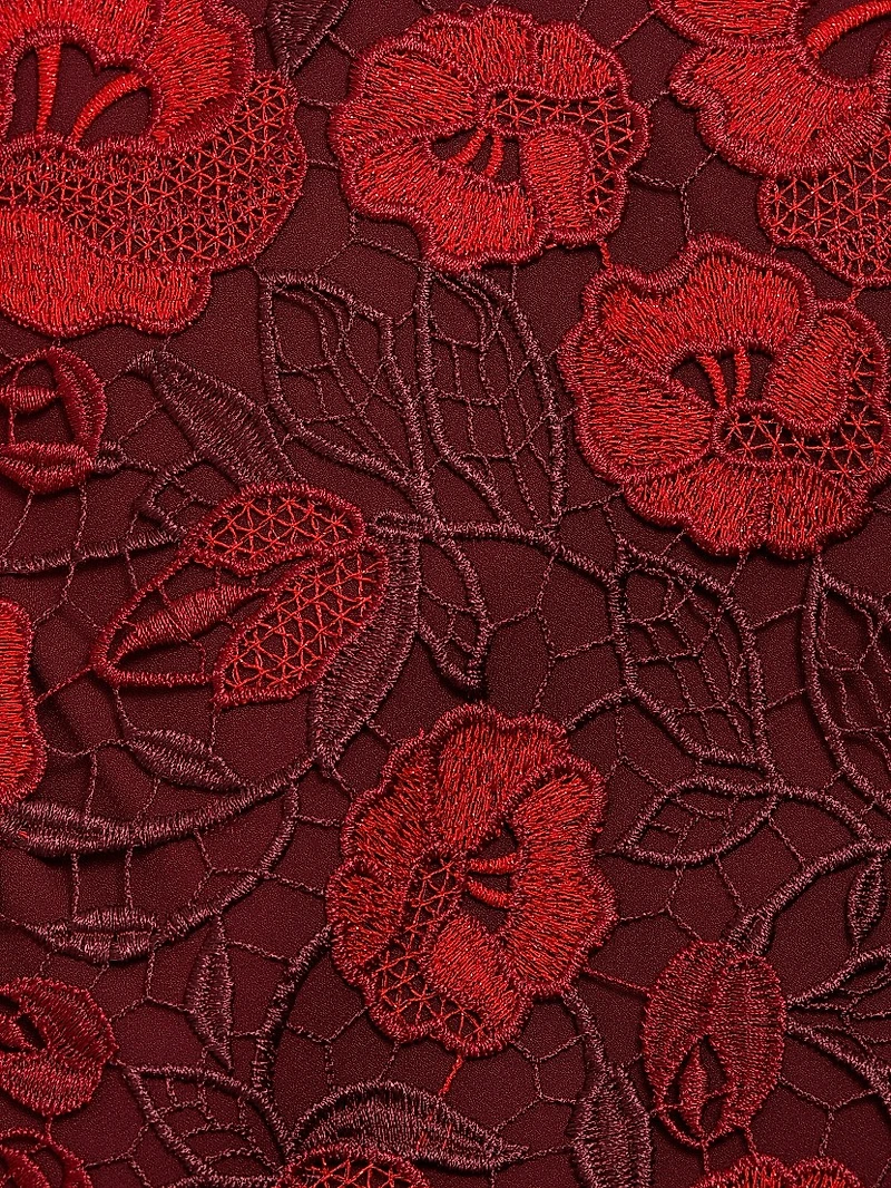 Arielle Metallic Lace Sleeveless Minidress