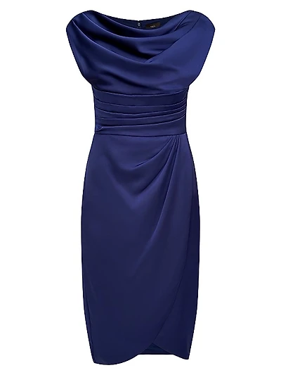 Ivy Gathered Satin Cocktail Dress