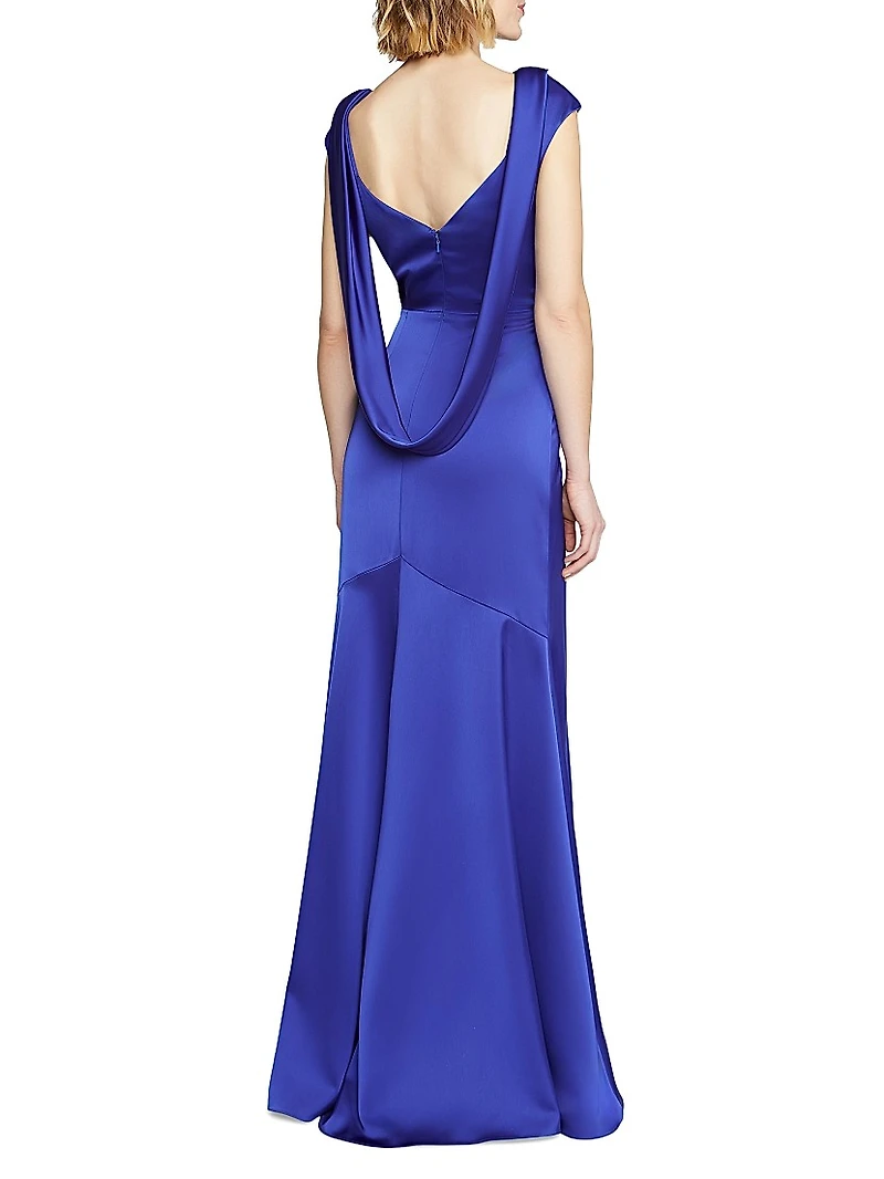 Zaria Satin Cowl Back Gown