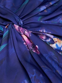 Angelina Floral Satin Fit & Flare Gown