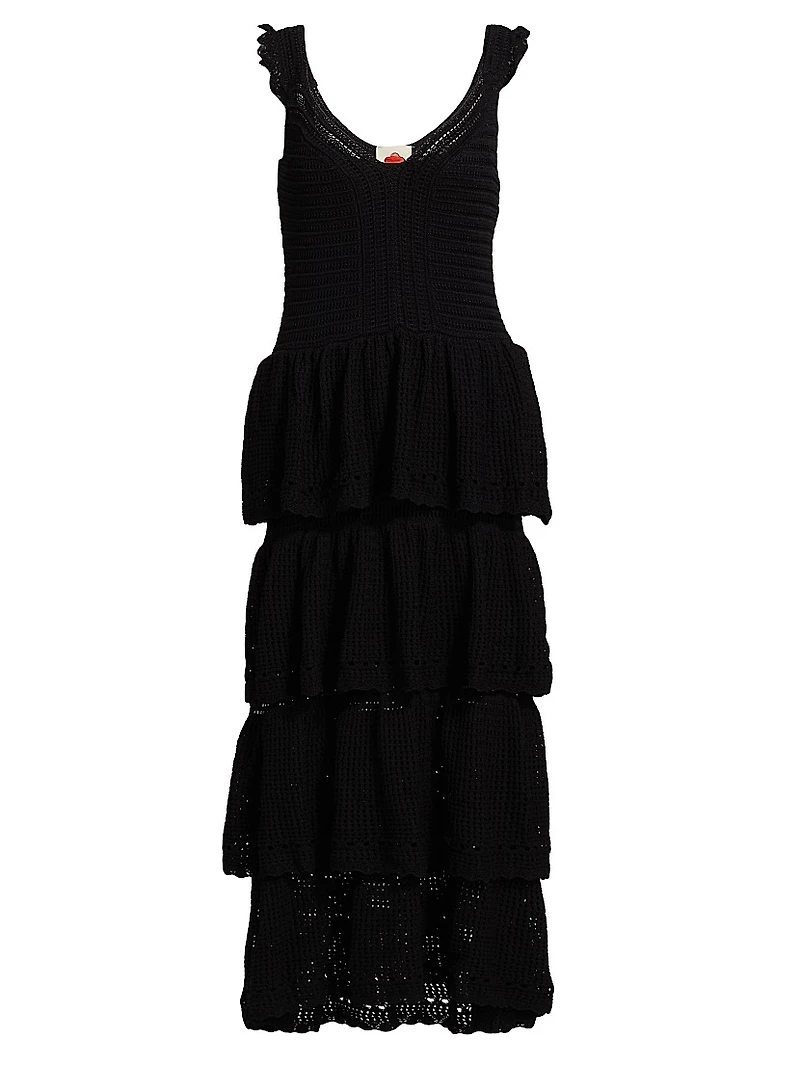 Crochet Sleeveless Midi-Dress