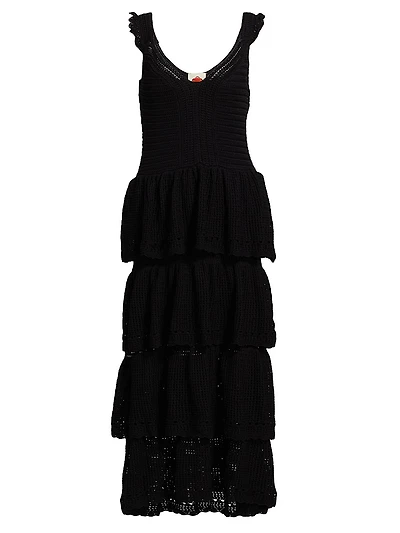 Crochet Sleeveless Midi-Dress