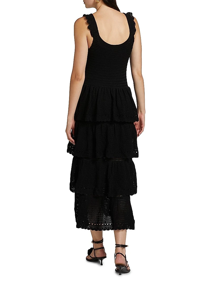 Crochet Sleeveless Midi-Dress