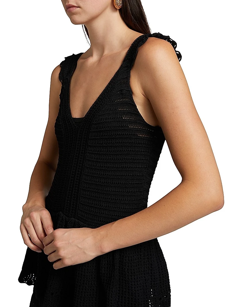 Crochet Sleeveless Midi-Dress