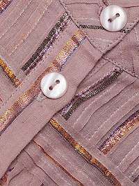 Metallic Striped Tiered Maxi Dress