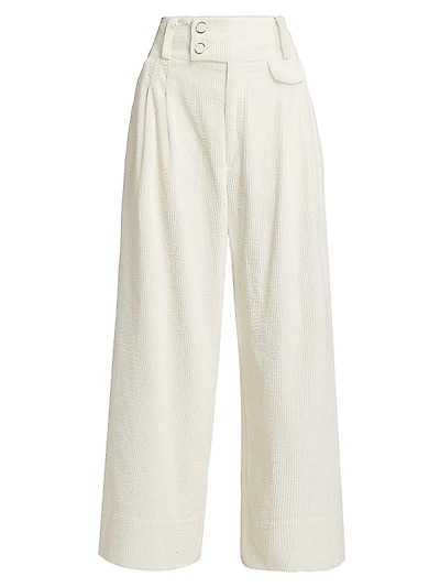 Corduroy High-Rise Wide-Leg Pants