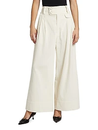 Corduroy High-Rise Wide-Leg Pants