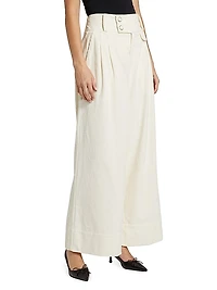 Corduroy High-Rise Wide-Leg Pants