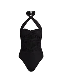 Ron Cut-Out Halter Bodysuit