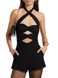 Ron Cut-Out Halter Bodysuit