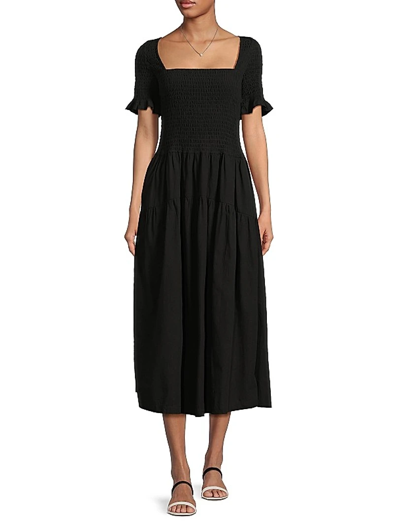 Alejandro Smocked Maxi Dress