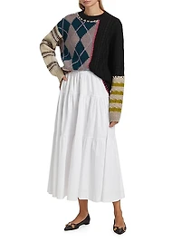 Hutton Patchwork Crewneck Sweater