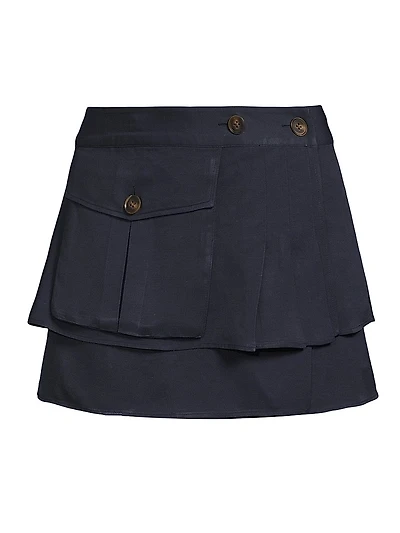 Oskar Layered Cargo Miniskirt