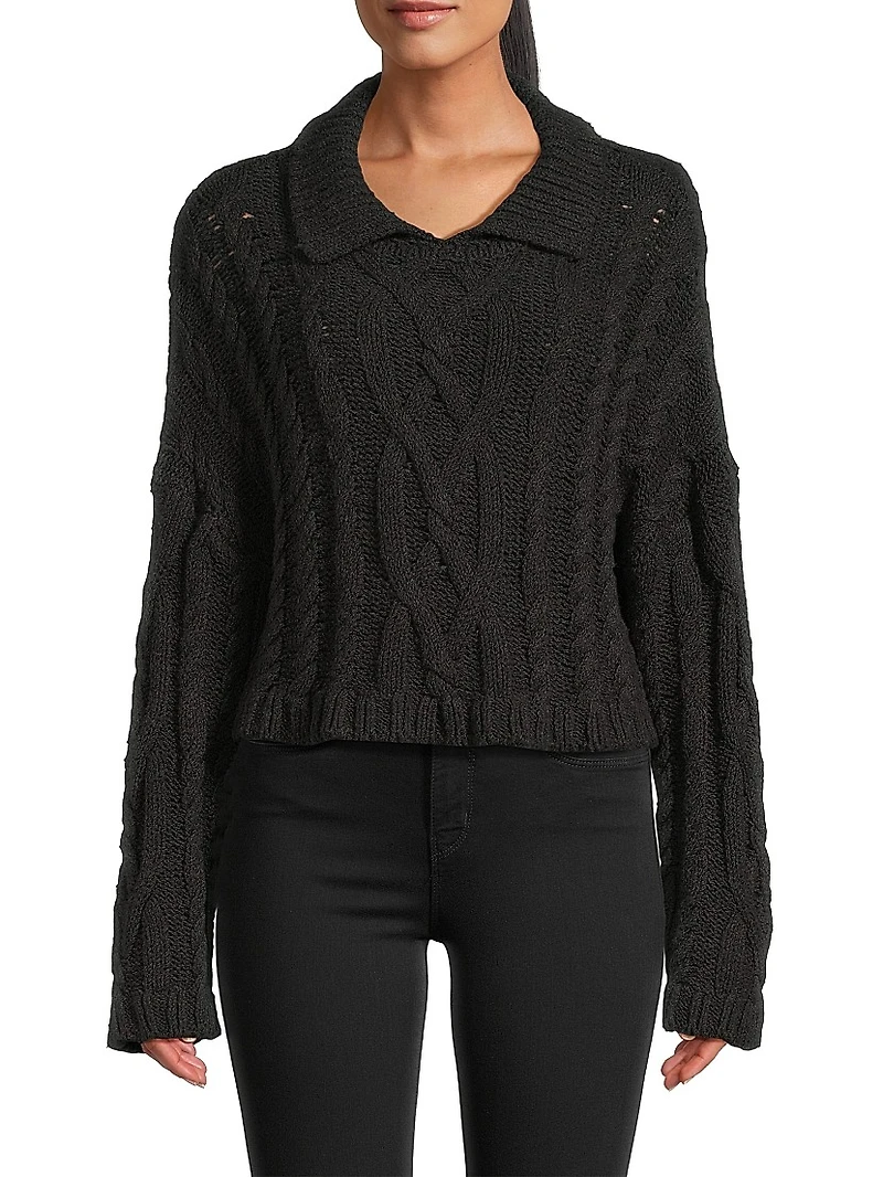 Branca Cable-Knit Cotton Pullover