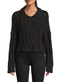 Branca Cable-Knit Cotton Pullover