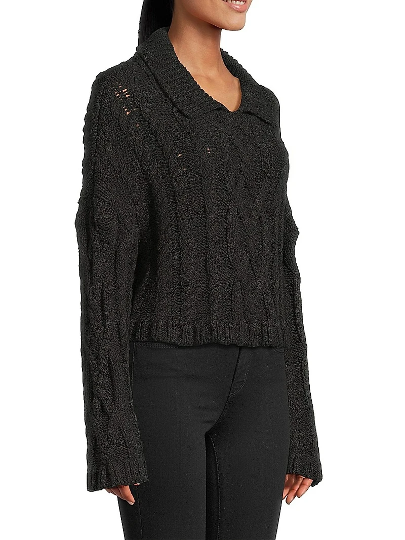 Branca Cable-Knit Cotton Pullover