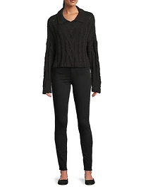 Branca Cable-Knit Cotton Pullover