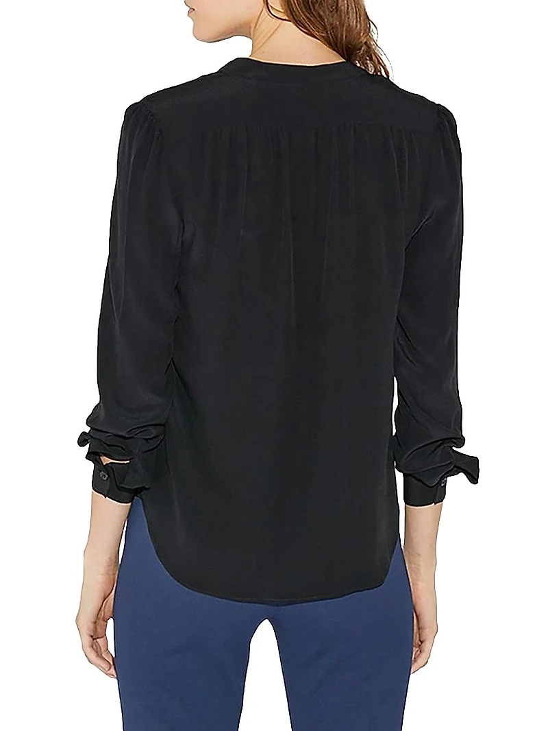 Olympia Long Sleeve Silk Top