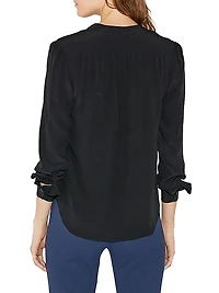 Olympia Long Sleeve Silk Top