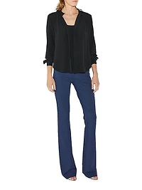 Olympia Long Sleeve Silk Top