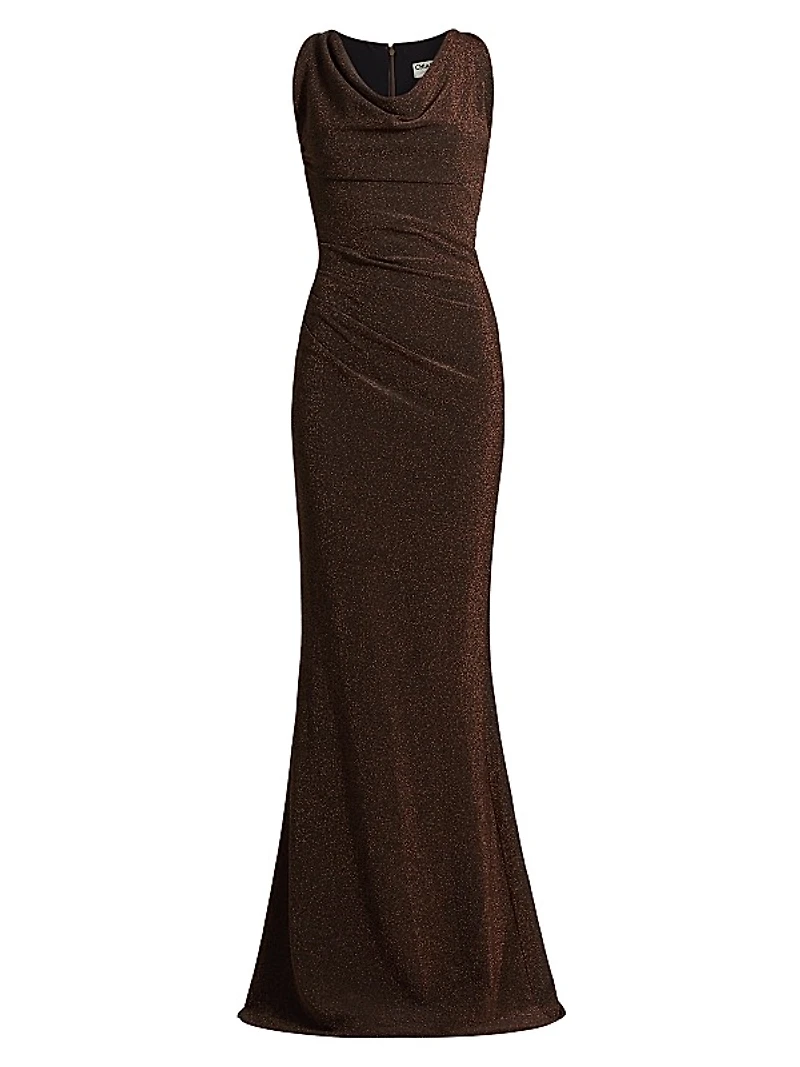Hanzai Starry Cowlneck Mermaid Gown