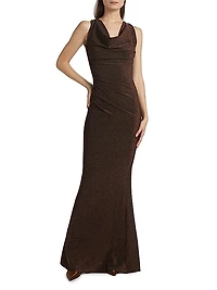 Hanzai Starry Cowlneck Mermaid Gown
