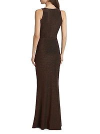 Hanzai Starry Cowlneck Mermaid Gown