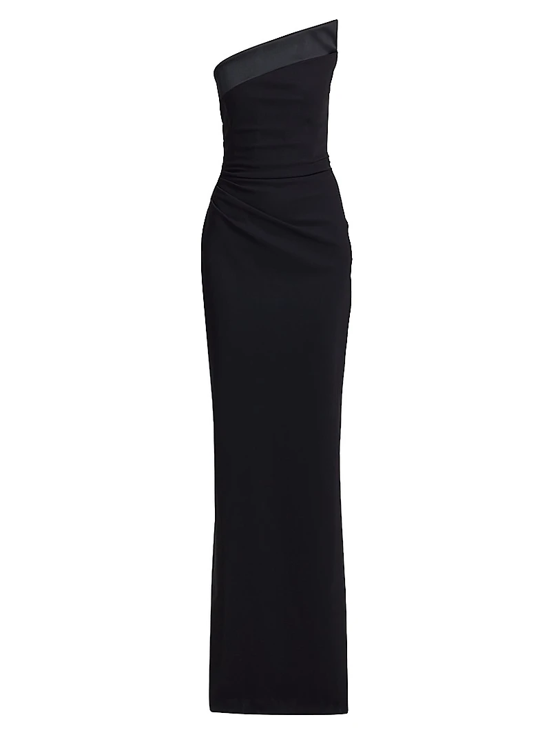 Tawia Asymmetric Strapless Gown