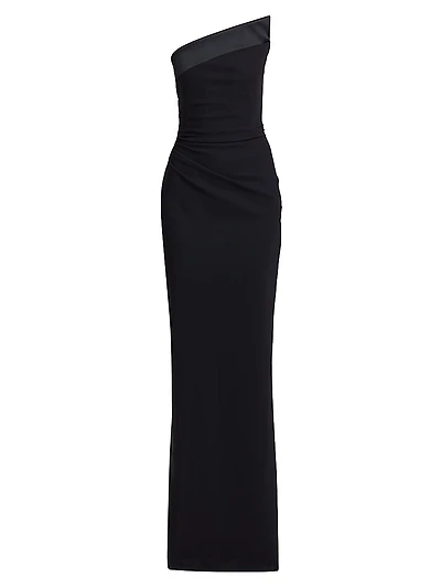 Tawia Asymmetric Strapless Gown