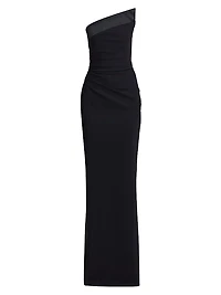 Tawia Asymmetric Strapless Gown