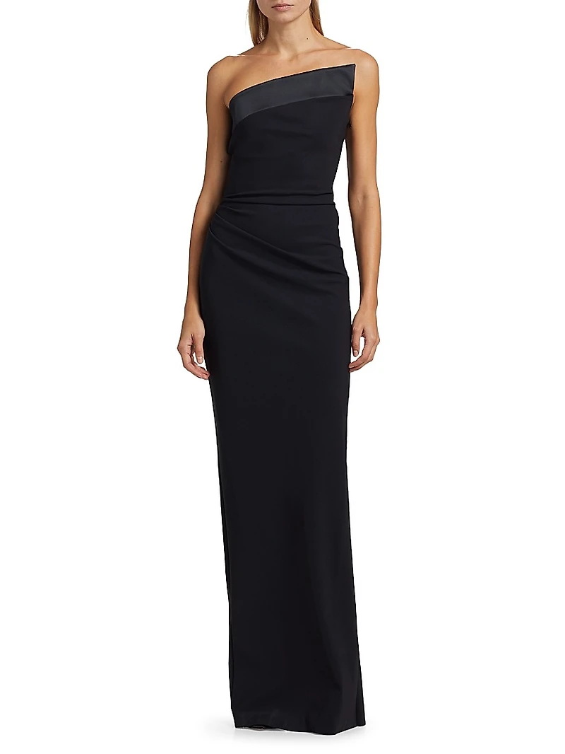 Tawia Asymmetric Strapless Gown