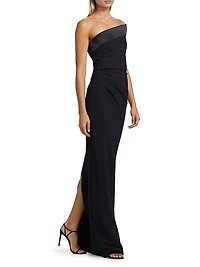 Tawia Asymmetric Strapless Gown