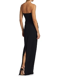 Tawia Asymmetric Strapless Gown